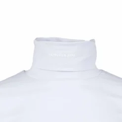 Tee shirt manches longues col roulé logo 95% coton Femme CALVIN KLEIN