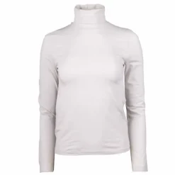 Tee shirt manches longues col roulé logo 95% coton Femme CALVIN KLEIN