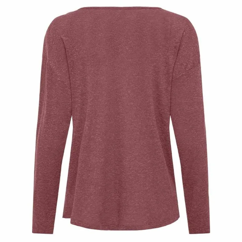 Tee shirt manches longues col rond maille fine Femme ONLY