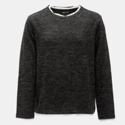 Tee shirt monan dark grey col rond avec col blanc Enfant DEELUXE 74