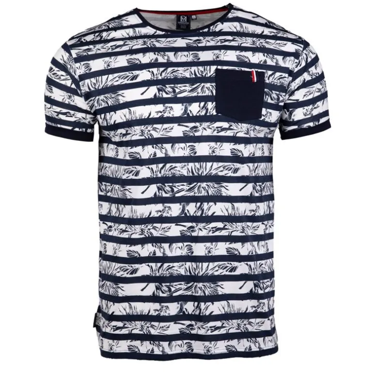 Tee shirt motif marinière manches courtes mauricio Homme BLAGGIO