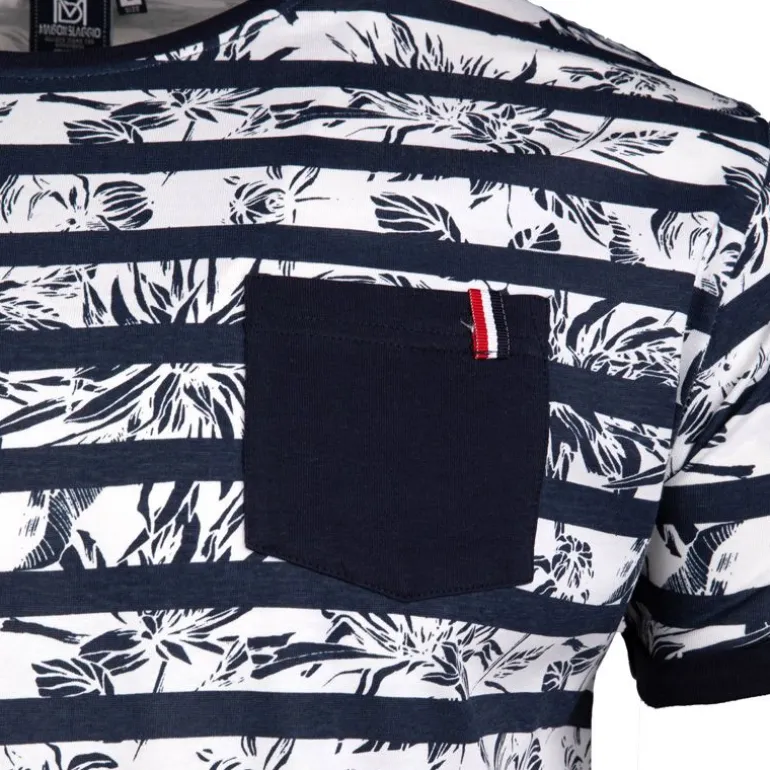 Tee shirt motif marinière manches courtes mauricio Homme BLAGGIO