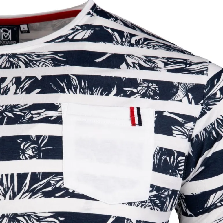 Tee shirt motif marinière manches courtes mauricio Homme BLAGGIO