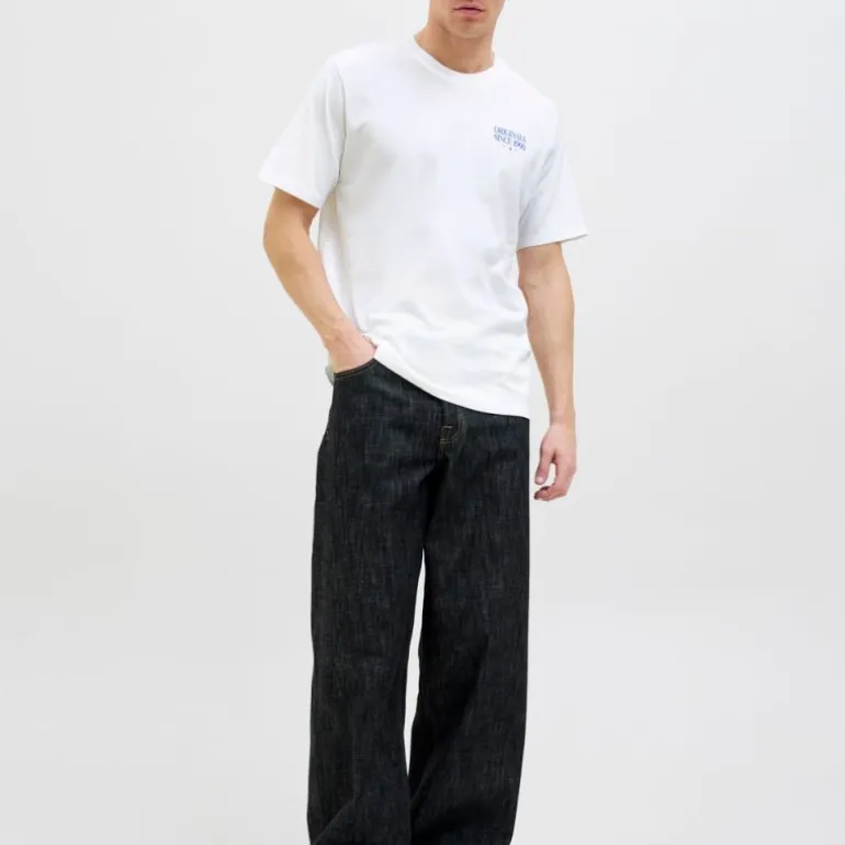 Tee shirt mykonos blanc imprimé perroquet coton Homme JACK & JONES