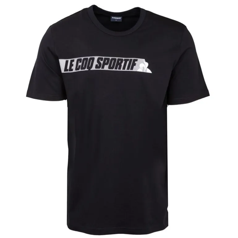 Tee shirt noir avec logo Homme LE COQ SPORTIF
