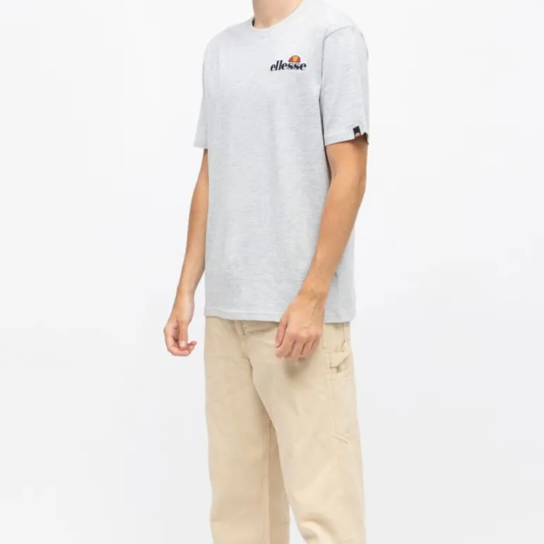 Tee shirt noir col rond regular logo brodé Homme ELLESSE