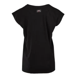 Tee shirt noir imprimé lèvres devant Femme VON DUTCH