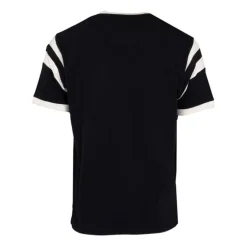 Tee shirt noir jersey empiècements blanches Homme WHEELS AND WAVES