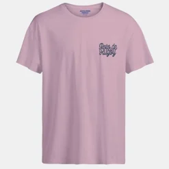 Tee shirt pink nectar avec imprimé rugby Homme JACK & JONES