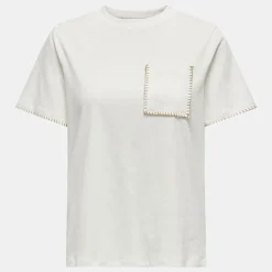 Tee shirt poche avant karen avec surpiques Femme ONLY