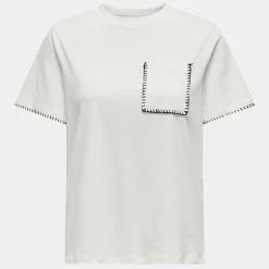 Tee shirt poche avant karen avec surpiques Femme ONLY