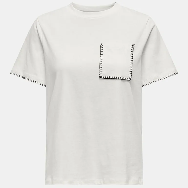 Tee shirt poche avant karen avec surpiques Femme ONLY