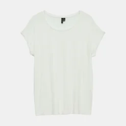 Tee shirt regular fluide fosia col rond Femme VERO MODA