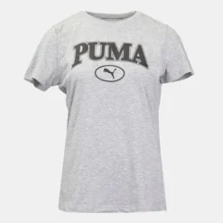 Tee shirt squad coton gris chiné Femme PUMA