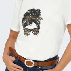 Tee shirt stella imprimé motif léopard Femme ONLY