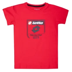 Tee shirt tissu chiné imprimé logo blason Enfant LOTTO
