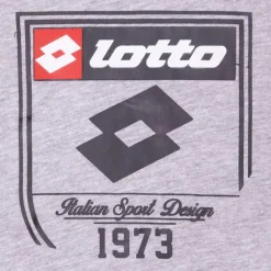 Tee shirt tissu chiné imprimé logo blason Enfant LOTTO