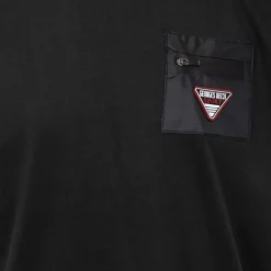 Tee shirt uni coton avec carré coloré Homme GEORGES RECH