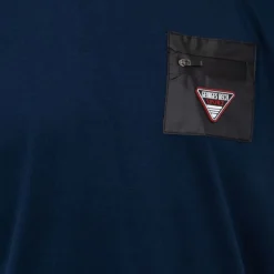 Tee shirt uni coton avec carré coloré Homme GEORGES RECH