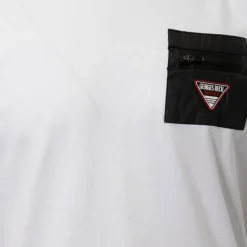 Tee shirt uni coton avec carré coloré Homme GEORGES RECH