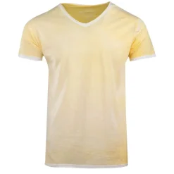 Tee shirt uni délavé col V Homme BLAGGIO