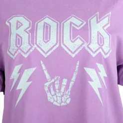 Tee shirt uni imprimé Rock Femme DEELUXE 74