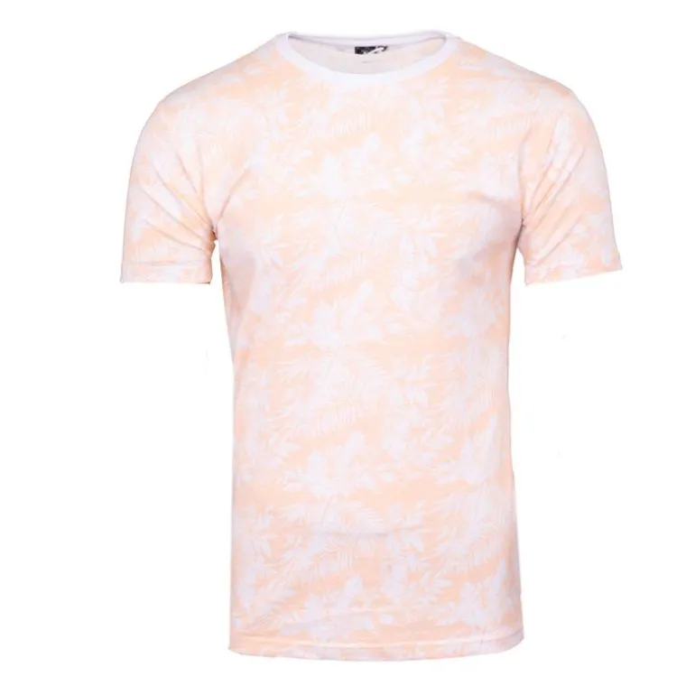 Tee shirt uni menson-b avec imprimé feuilles Homme BLAGGIO