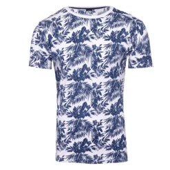 Tee shirt uni menson-b avec imprimé feuilles Homme BLAGGIO
