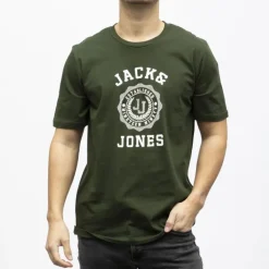 Tee shirt victo coton imprimé logo blason Homme JACK & JONES