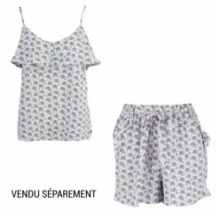 Top à bretelles volant imprimé Femme DEELUXE 74