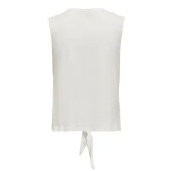 Top court blanc imprimé paradise avec noeud Femme ONLY