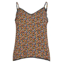 Top folias à fleurs black beauty col v Femme VILA