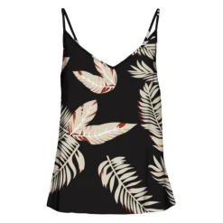 Top imprimé feuilles tropicales décolleté v à bretelles Femme VERO MODA
