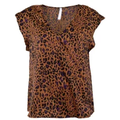 Top manches courtes col v imprimé animal Femme IMPERIAL
