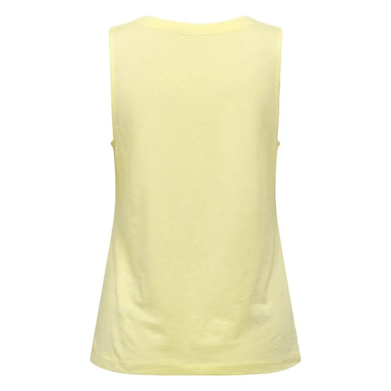 Top sans manches fleurs en relief jaune Femme JDY