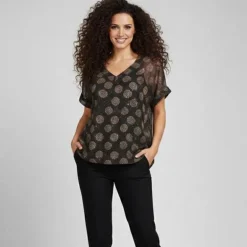 Top transparent imrpimé formes rondes Femme IMPERIAL