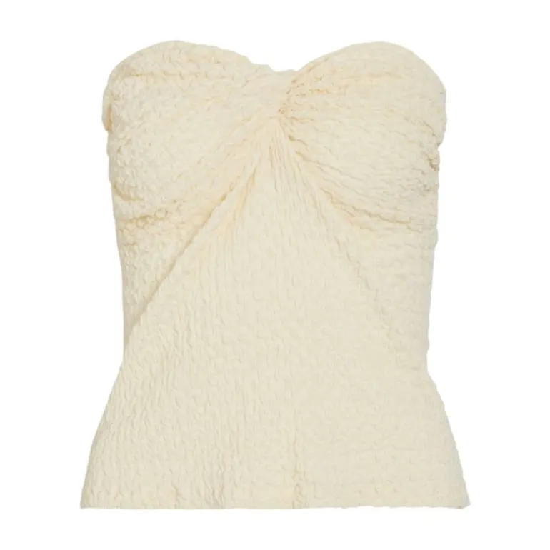 Top tube décolleté asymétique drapé Femme VILA