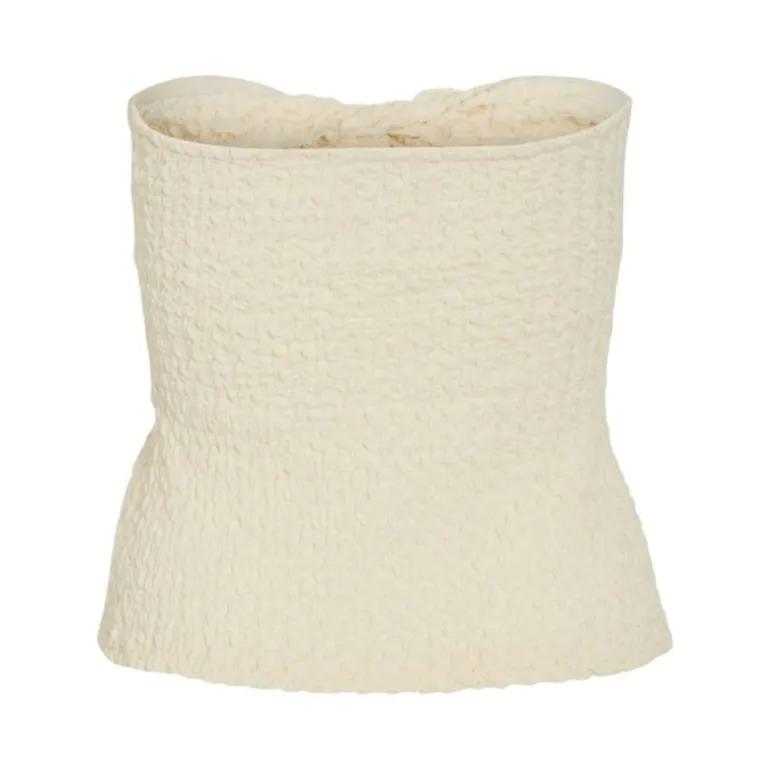 Top tube décolleté asymétique drapé Femme VILA