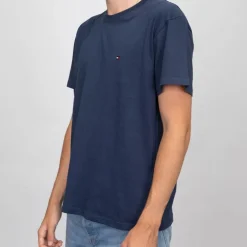 T-shirt logo brodé coton col ras de cou Homme TOMMY HILFIGER