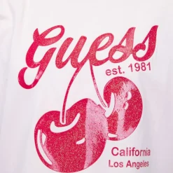 Tshirt pêche imprimé grappe de cerises avec logo stylisé Enfant GUESS