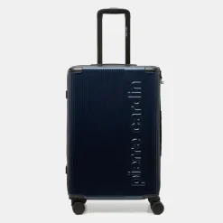 Valise moyenne à rayures avec logo relief Mixte PIERRE CARDIN