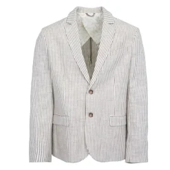 Veste blanc cassé à rayures bleues Homme IMPERIAL