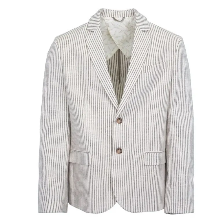 Veste blanc cassé à rayures bleues Homme IMPERIAL