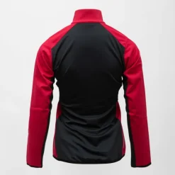 Veste col cheminée softshell bi color rouge zip noir femme Femme ROSSIGNOL