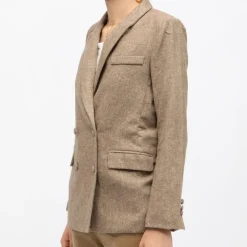 Veste de blazer laine marron villie Femme LA PETITE ETOILE