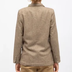 Veste de blazer laine marron villie Femme LA PETITE ETOILE