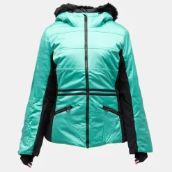 Veste de ski capuche avec fausse fourrure zip coloré Femme ROSSIGNOL