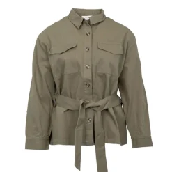 Veste légère coton kaki Valory à boutons Femme LA PETITE ETOILE