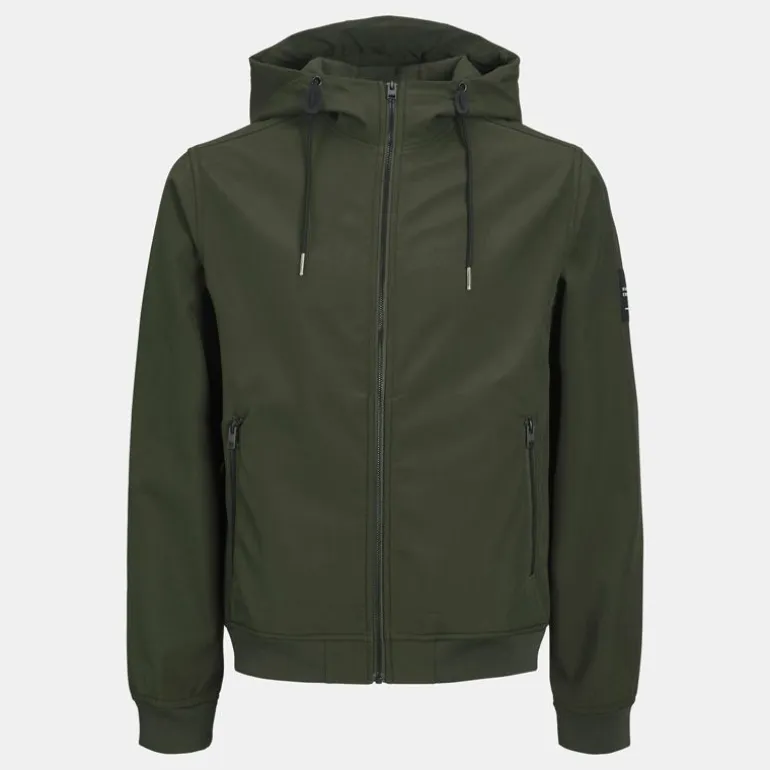 Veste mi saison mate zippée à capuche Homme JACK & JONES
