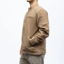 Veste style racer agency effet suédine avec col à clip Homme DEELUXE 74